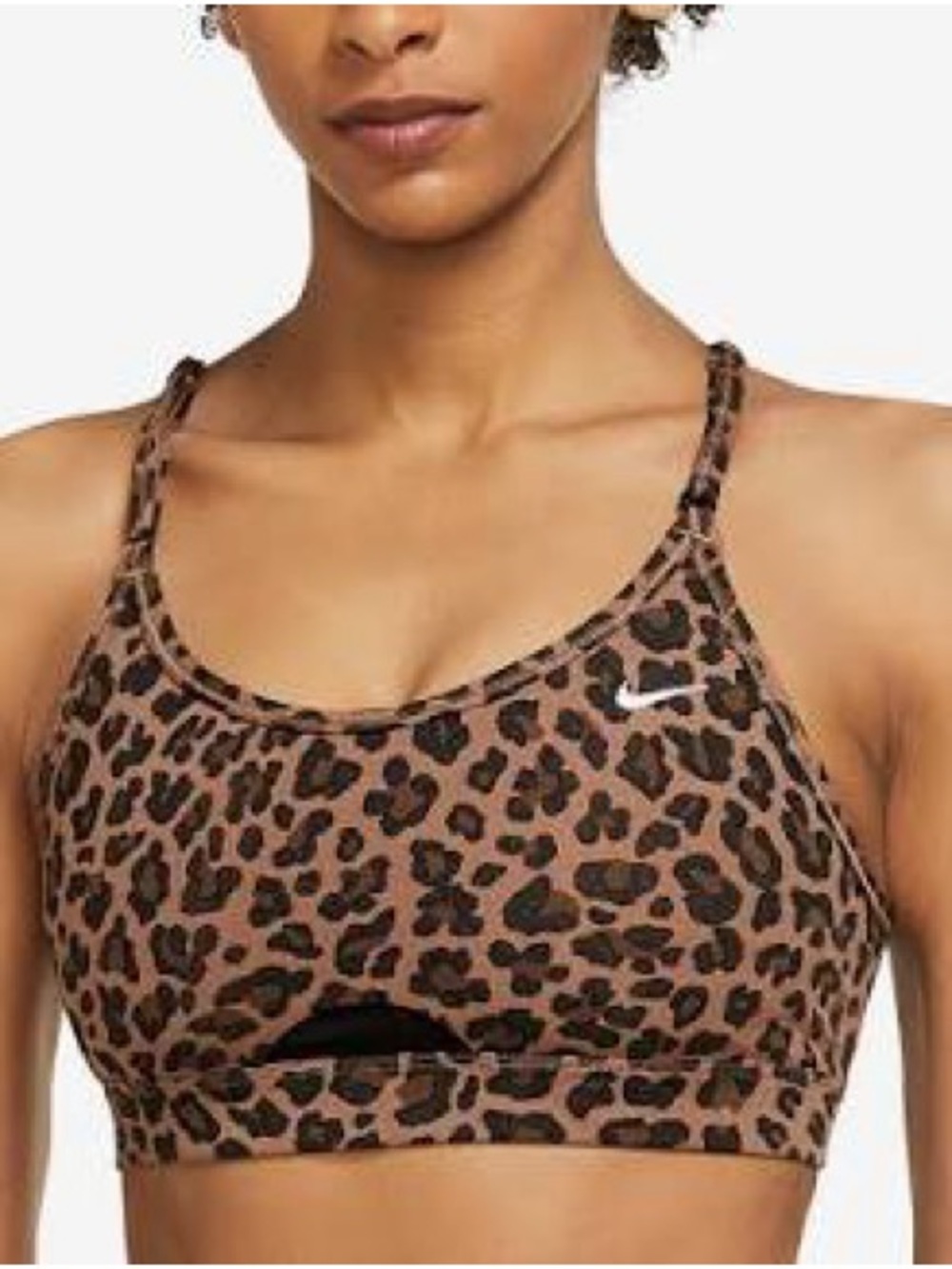 Nike Leopard Print Brown & Black Sports Bra